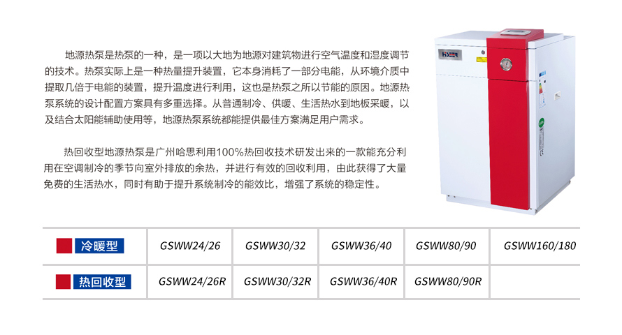 水/地源熱泵機組